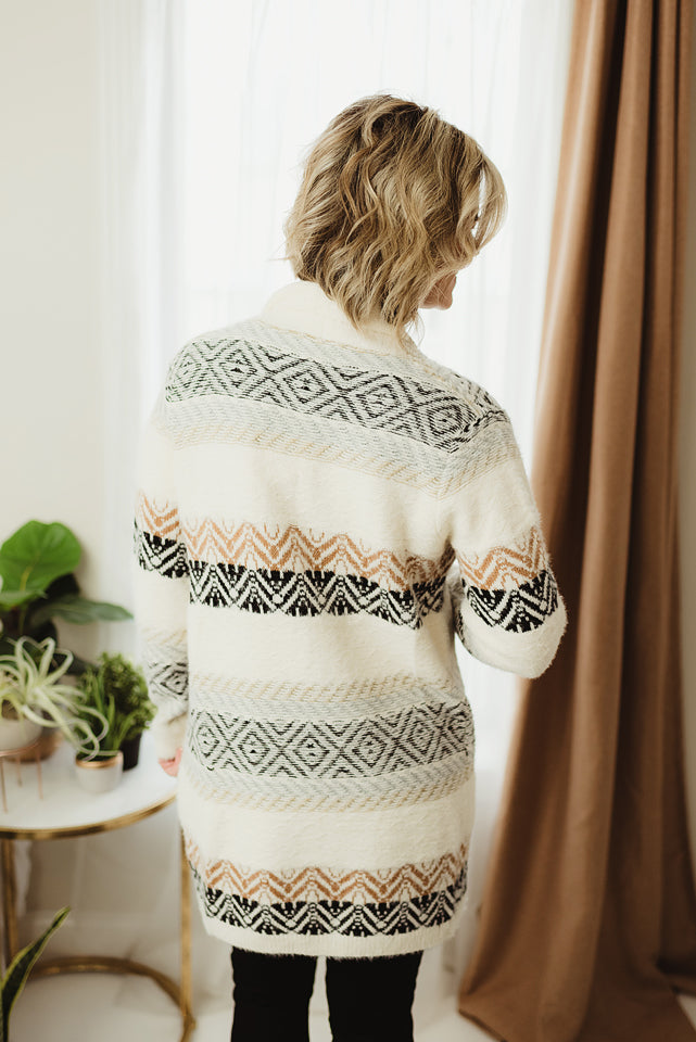 Patterned Textured Cardi