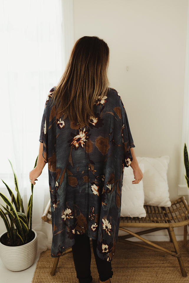 Airy Floral Kimono