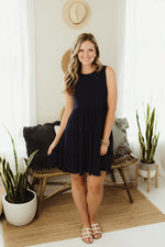 Solid Tiered Tank Dress