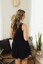 Solid Tiered Tank Dress