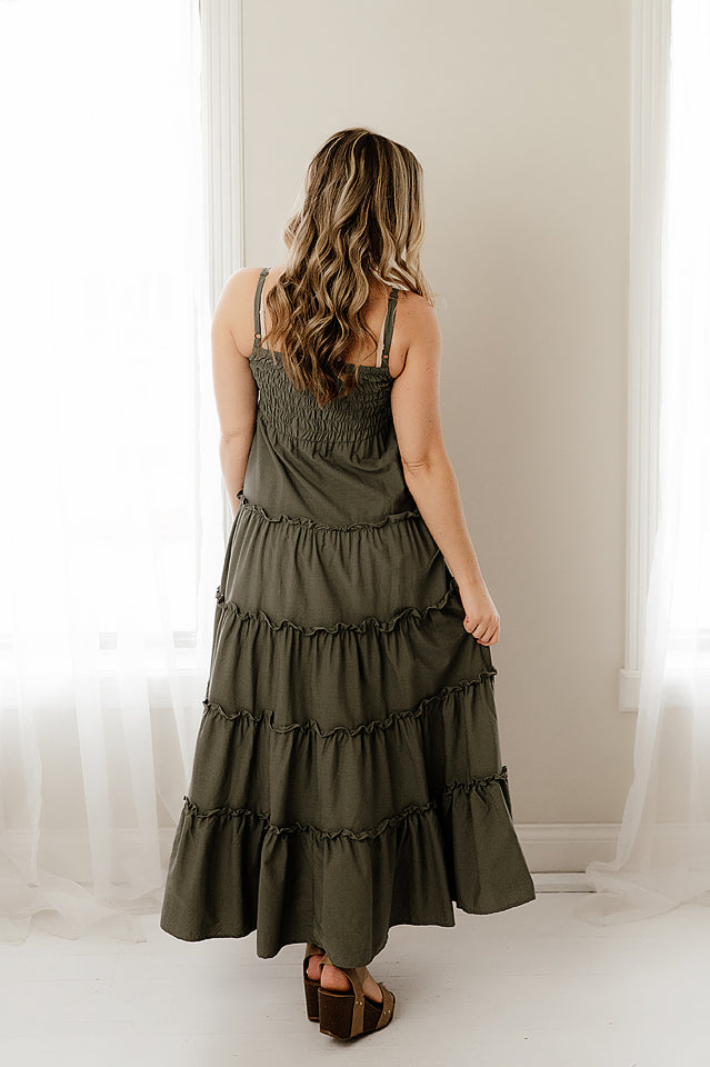 Smocked Top Tiered Maxi Dress