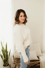 Slouchy Waffle Pullover