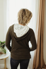 Lace Contrast Hoodie