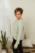 Slouchy Waffle Pullover