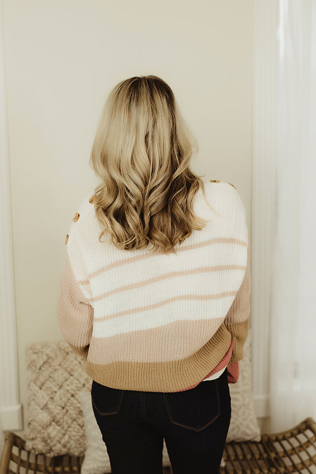 Slouchy Buttoned Sweater