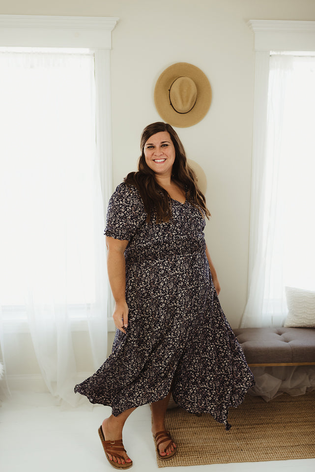Floral Ruched Maxi