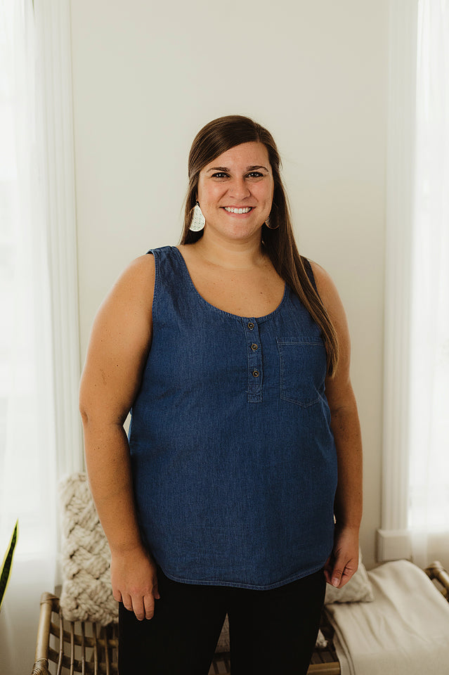 Denim Pocket Tank