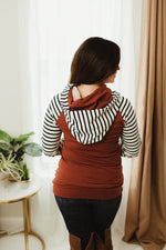 Striped Double Hoodie