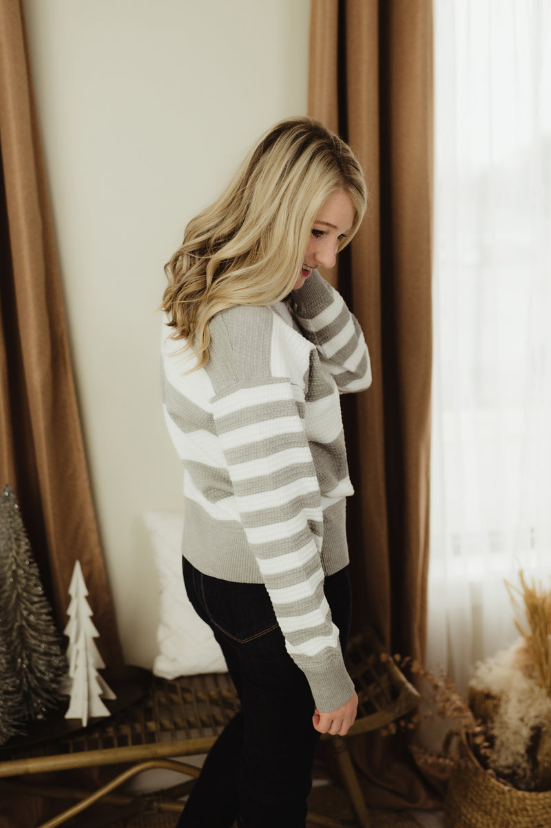 Textured Striped Sweater