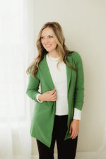 Ruched Sleeve Solid Jacket