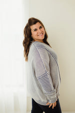 Two Tone Ribbed Sweater