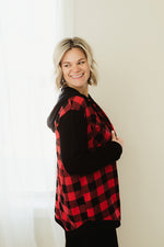 Hooded Plaid Top