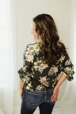 Floral Waffle Knit Top