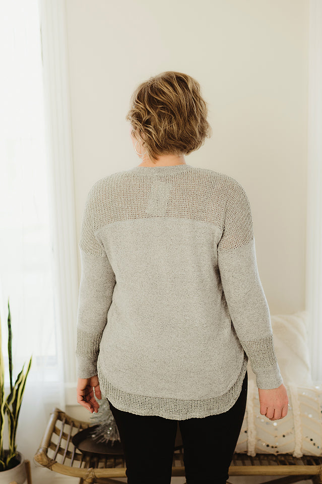 Contrast Knitted Round Top