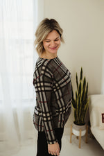 Plaid Relaxed Boatneck