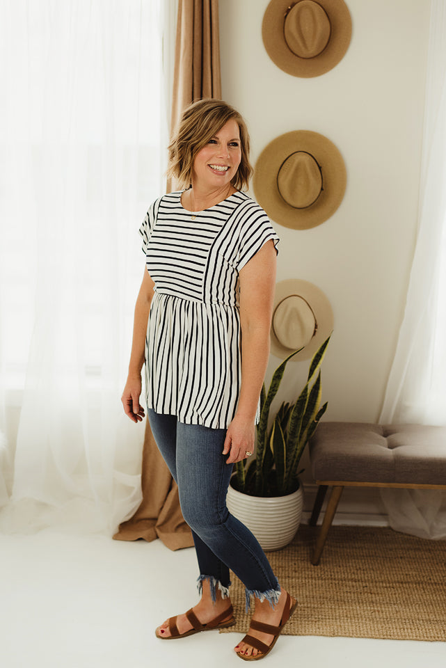 Striped Mixed Top