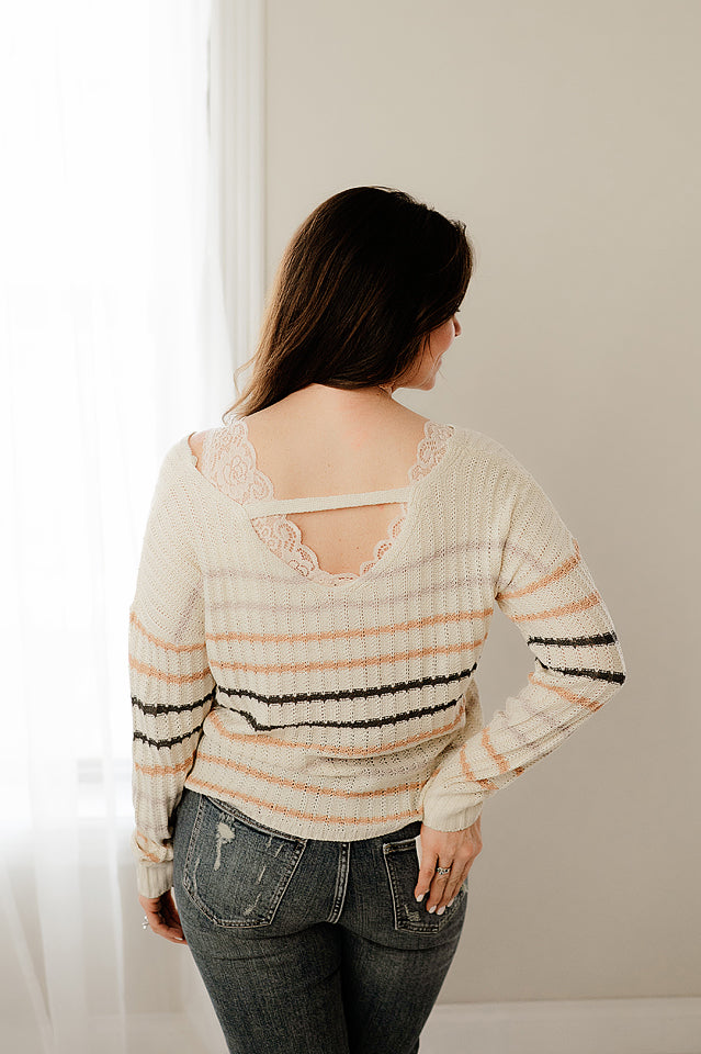 Striped Loose Knitted Sweater