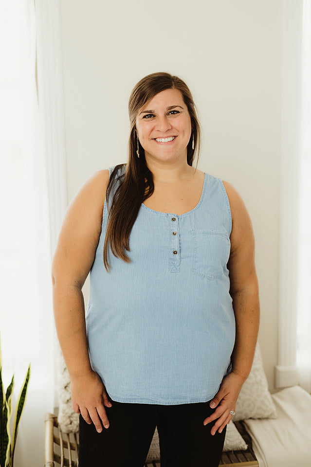 Denim Pocket Tank