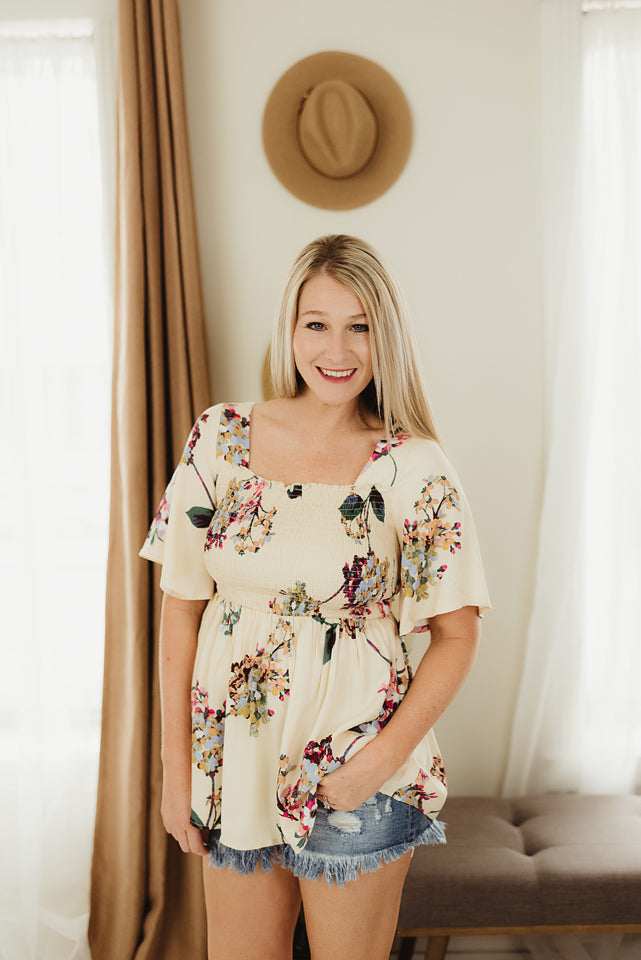 Floral Smocked Babydoll