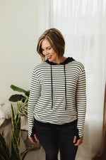 Striped Side Pocket Hoodie