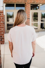 Notched Flowy Blouse