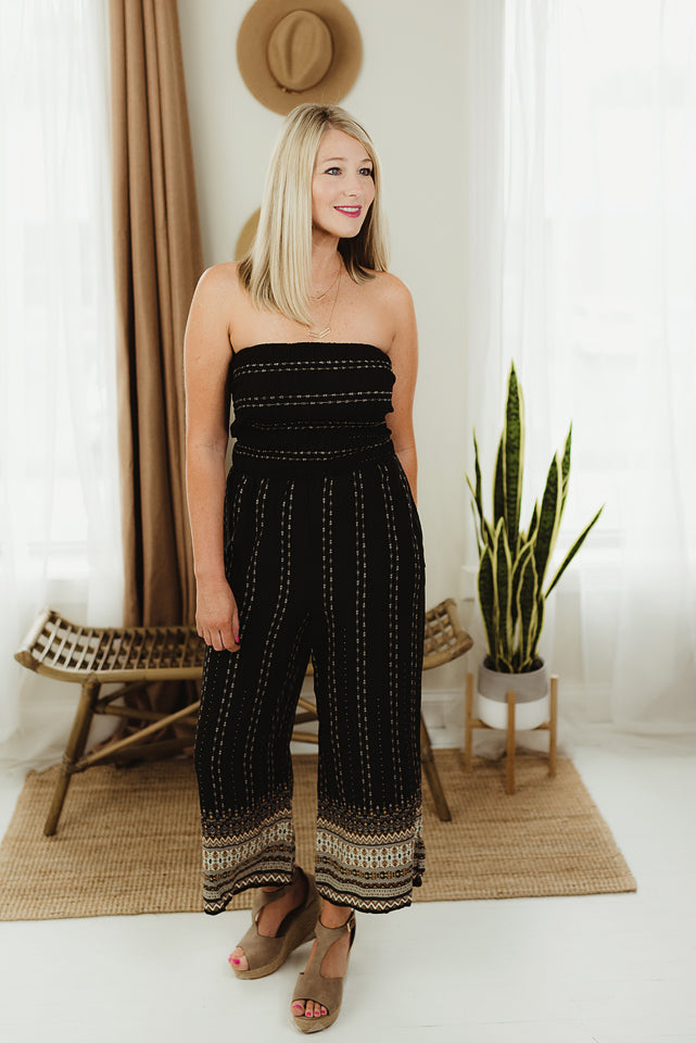 Cropped Tube Jumpsuit