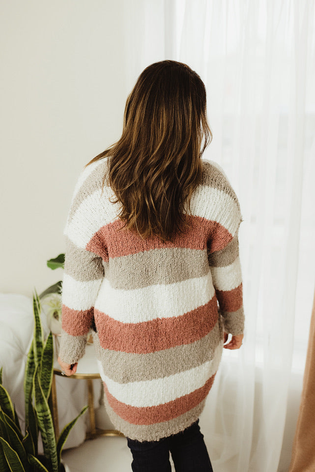 Stripe Sweater Cardi