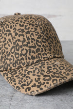 Leopard Distressed Cap